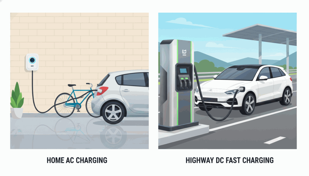 Franchise investments vary significantly depending on whether you install standard AC chargers or high-speed DC fast chargers.